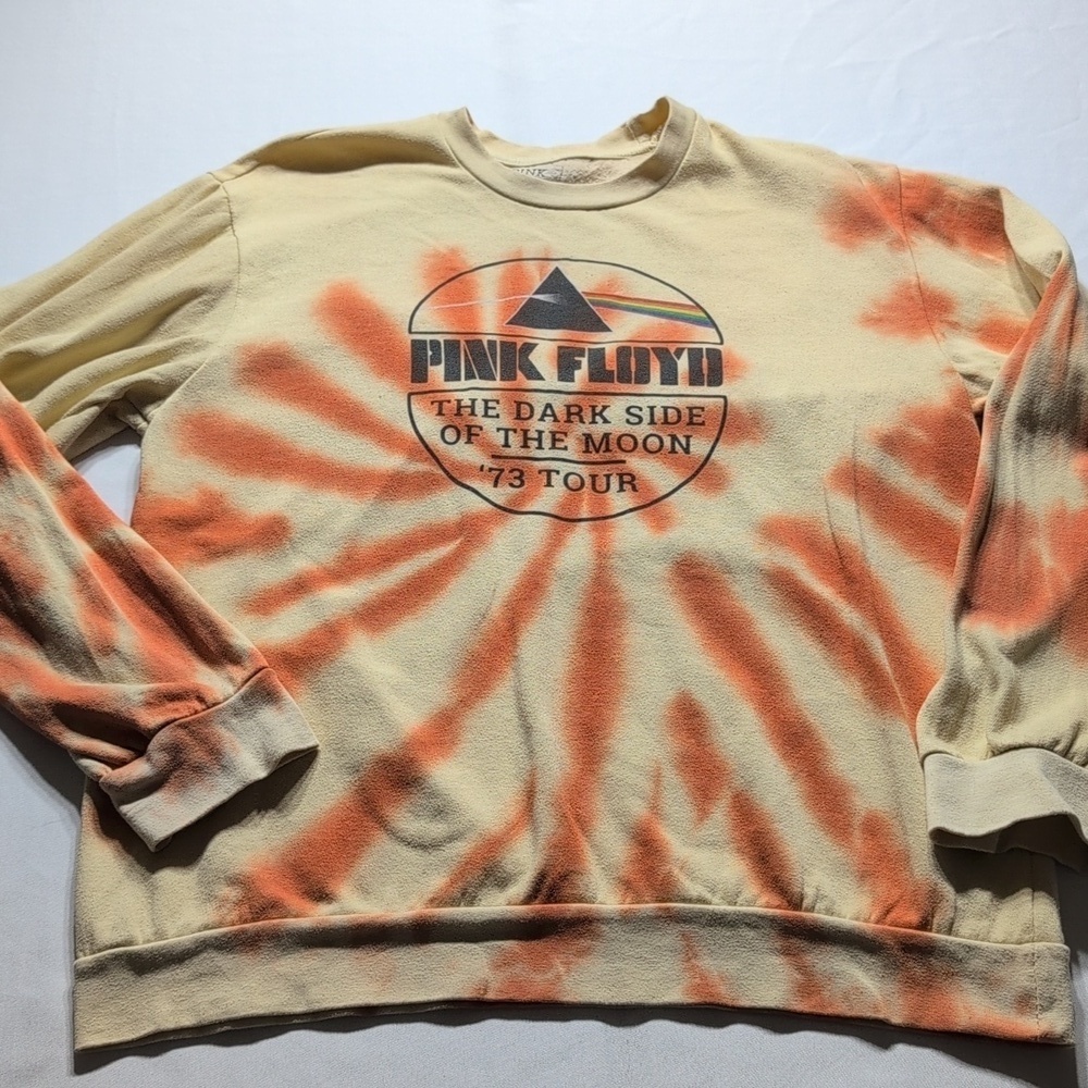 Pink Floyd Sweatshirt Tie Dye Dark Side of the Moon Women's Size XXL